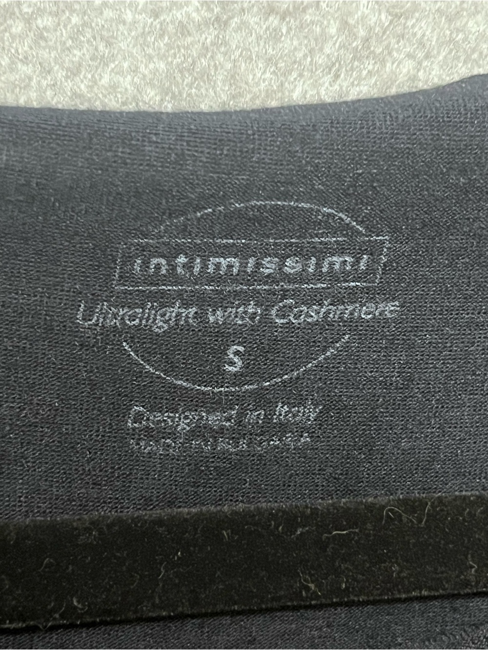 intimissimi Seamless Tee Cashmere Blend Baselayer Black Long Sleeve Stretch S - Picture 8 of 8